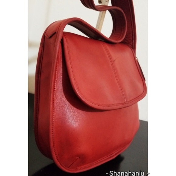 Coach Handbags - Coach RARE VTG 9034 Red Leather Ergo Flap Bag 💋